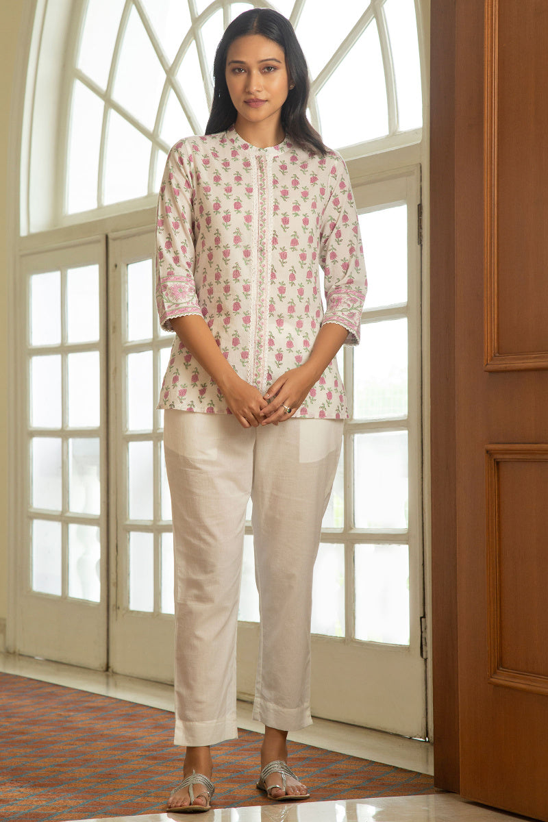 Roz Meher Mahira Block Printed Top