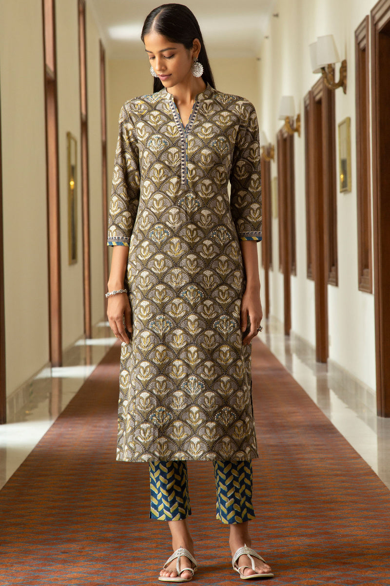 Sehra Nafya Bagru Kurta
