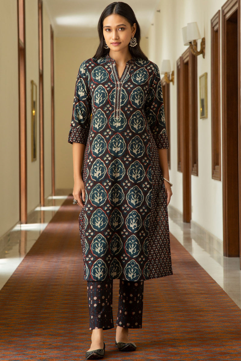 Sehra Gazal Bagru Kurta