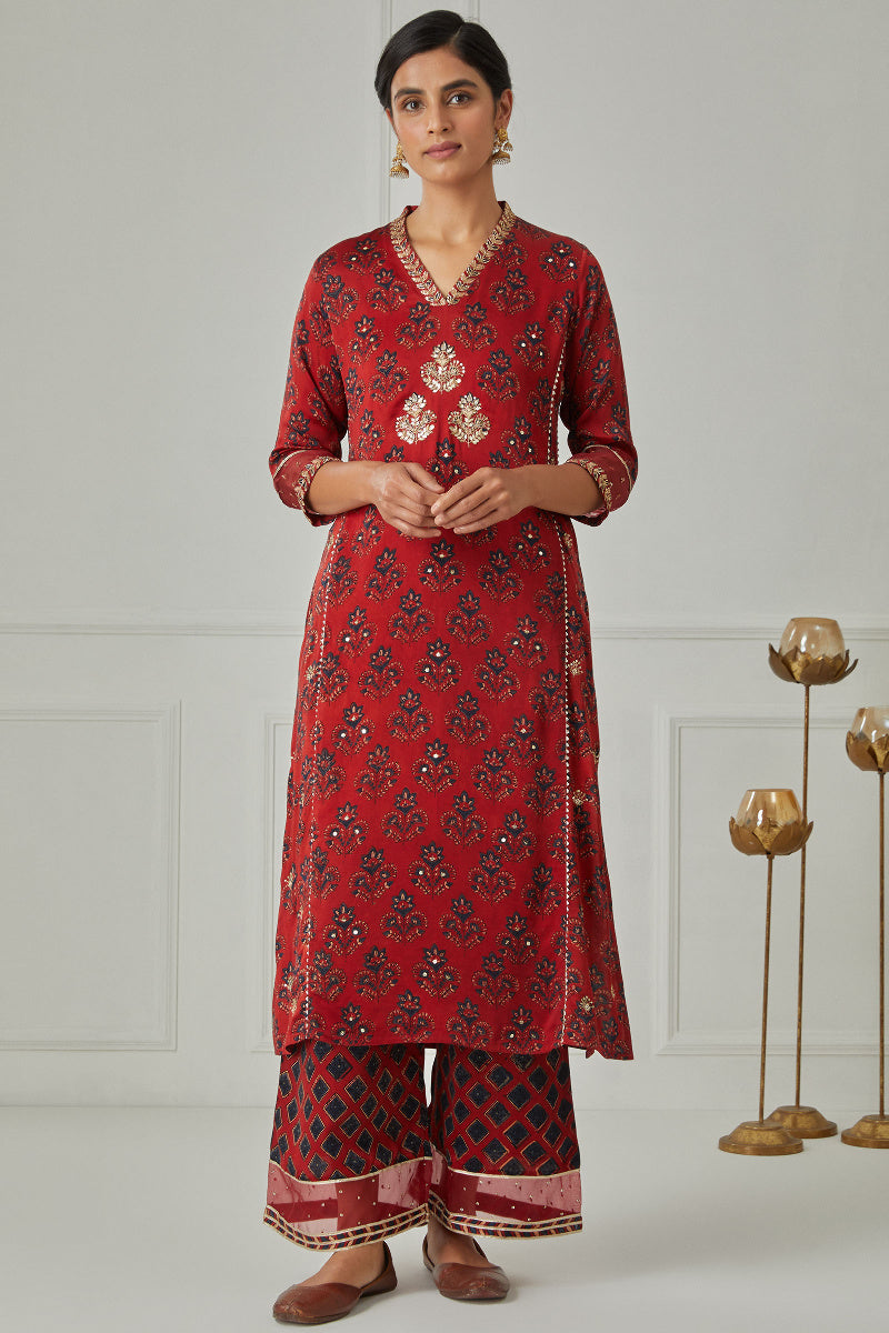 Zubeida Jahanzeb Ajrak Modal Kurta
