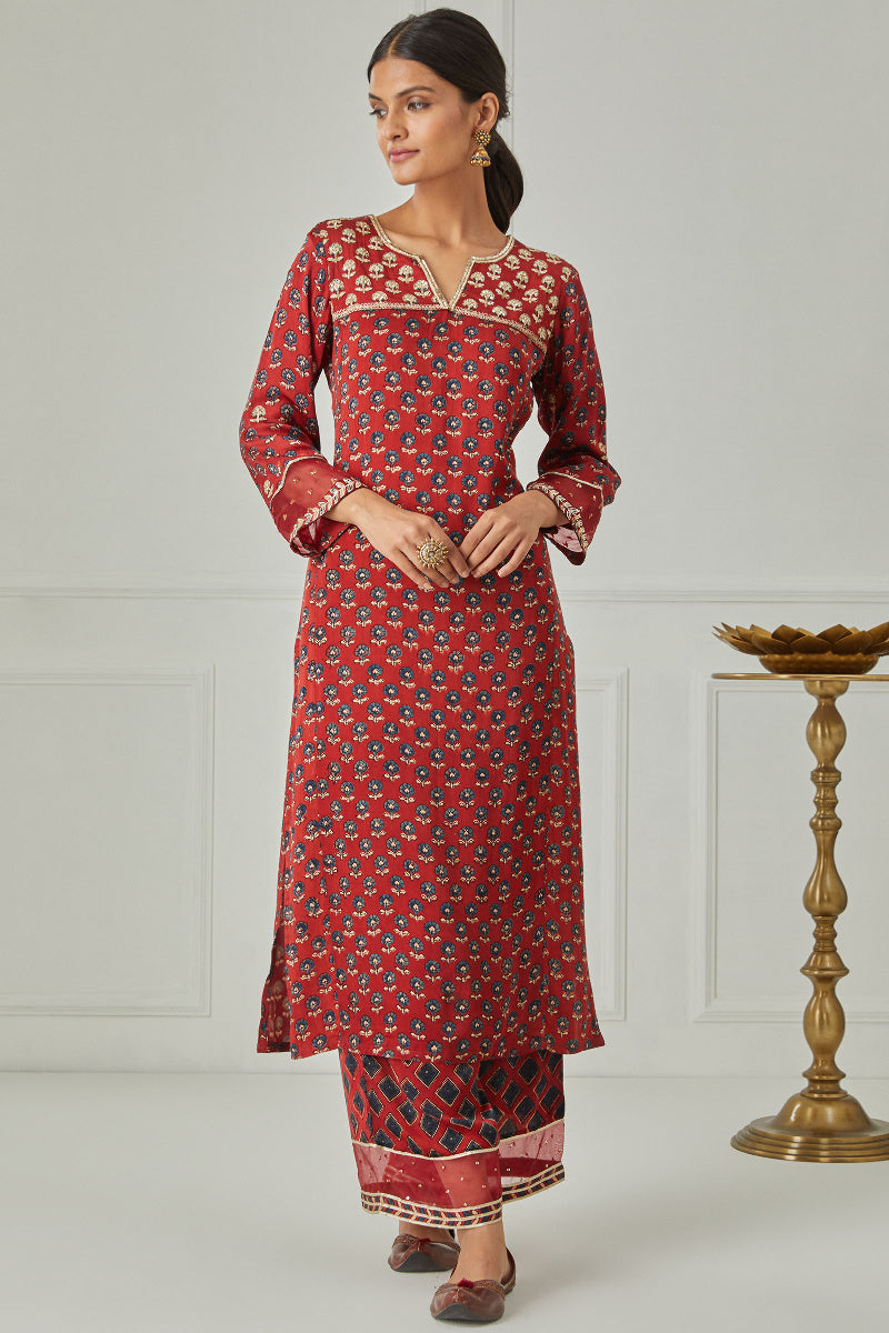 Zubeida Fizah Ajrak Modal Kurta