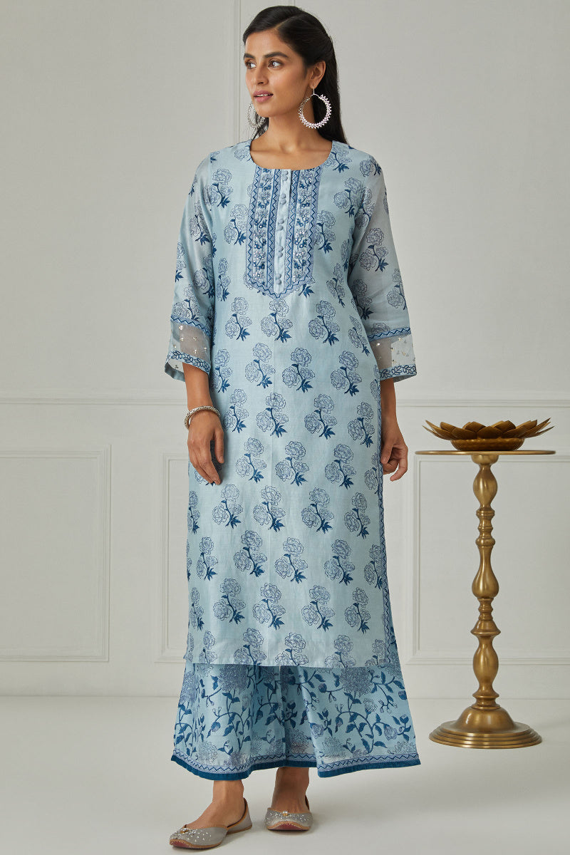 Zubeida Nida Chanderi Kurta