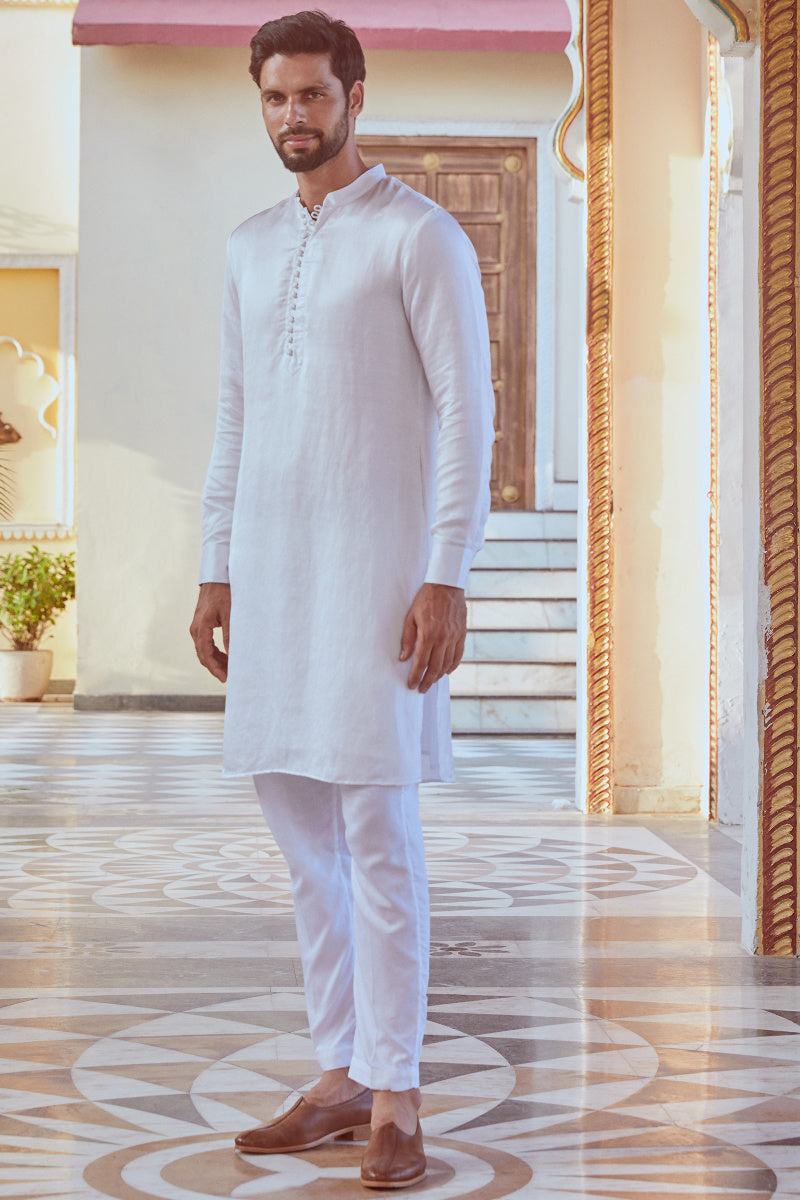 Shahid Linen Satin Kurta