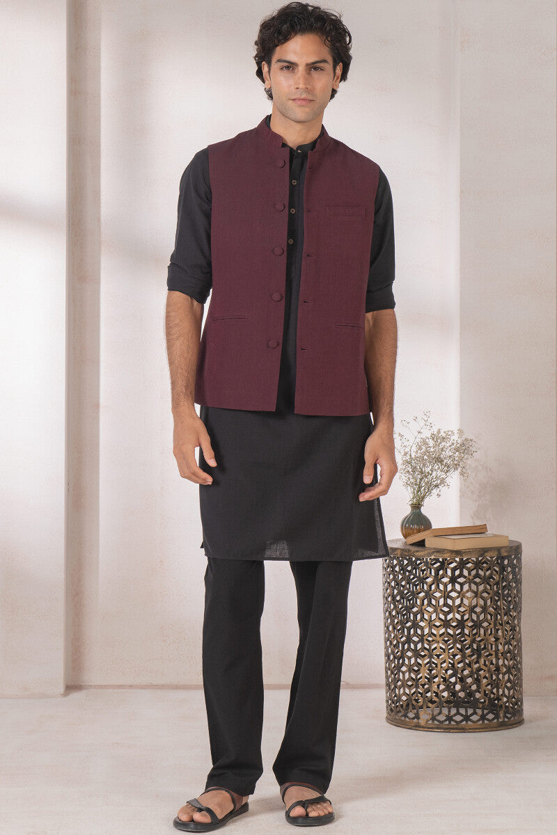 Samar Zain Handloom Nehru Jacket