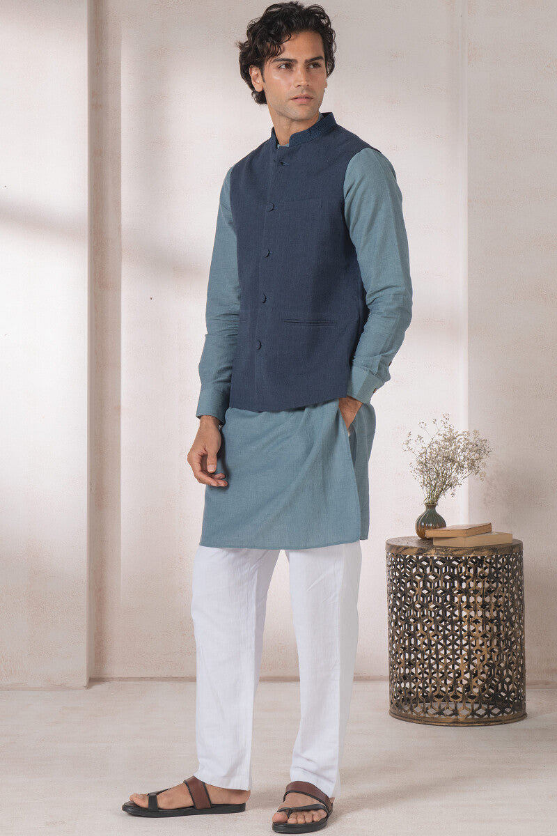 Samar Mihir Handloom Nehru Jacket