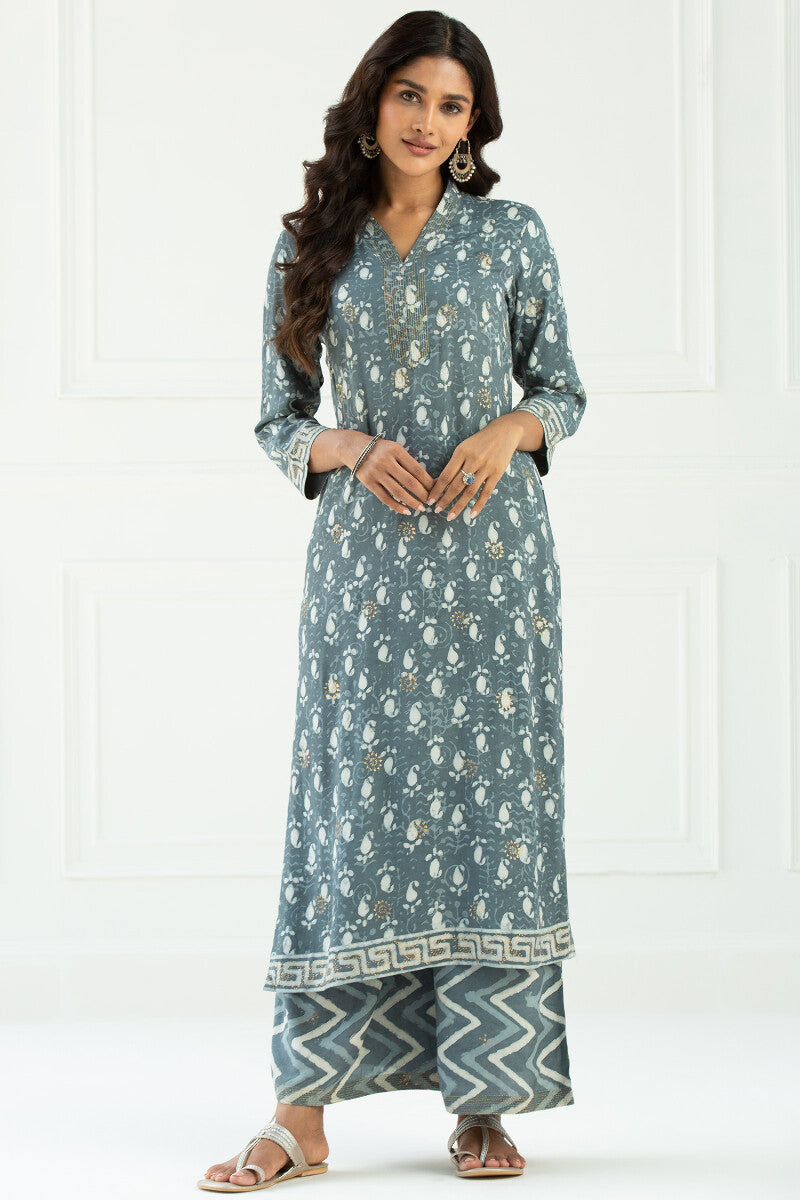 Sehra Mahin Shantung Kurta