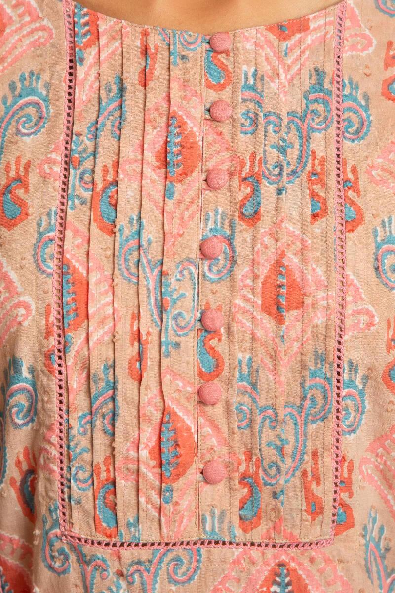 Nazm Suhana Block Printed Kurta
