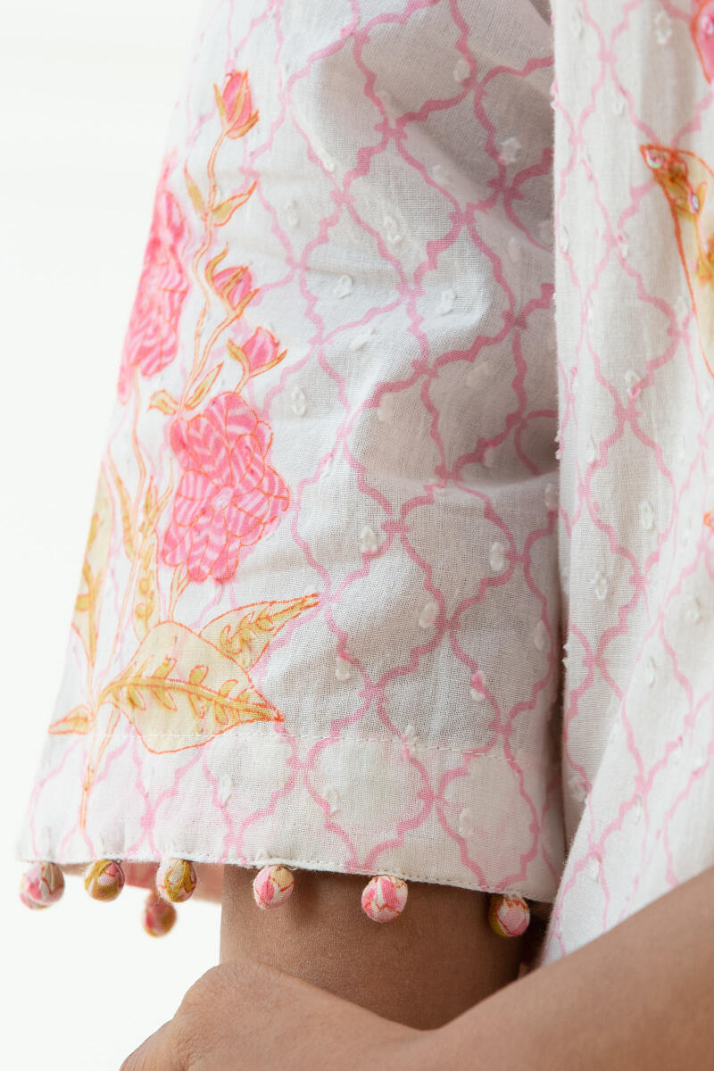 Nazm Sehnoor Block Printed Kurta