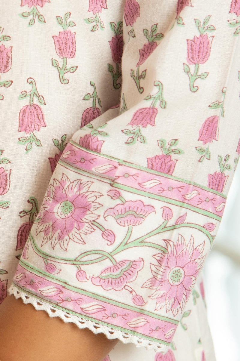 Roz Meher Mahira Block Printed Top