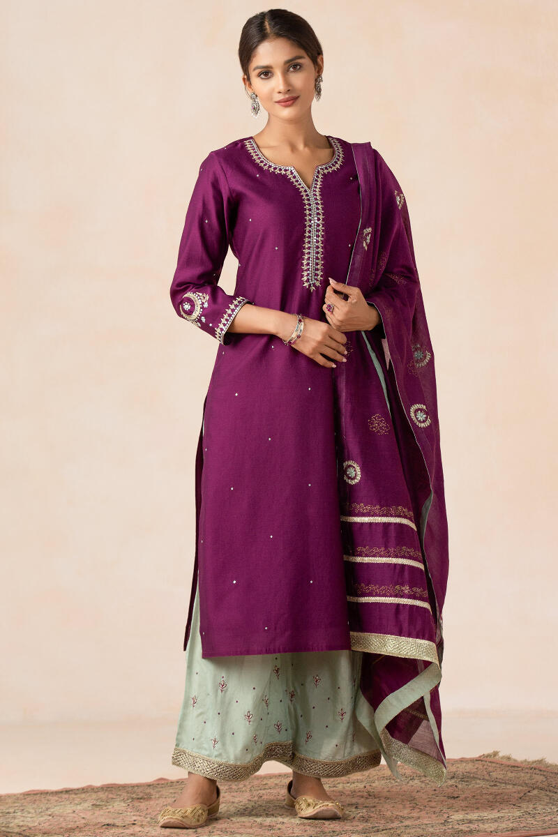 Nazma Shaheen Chanderi Kurta