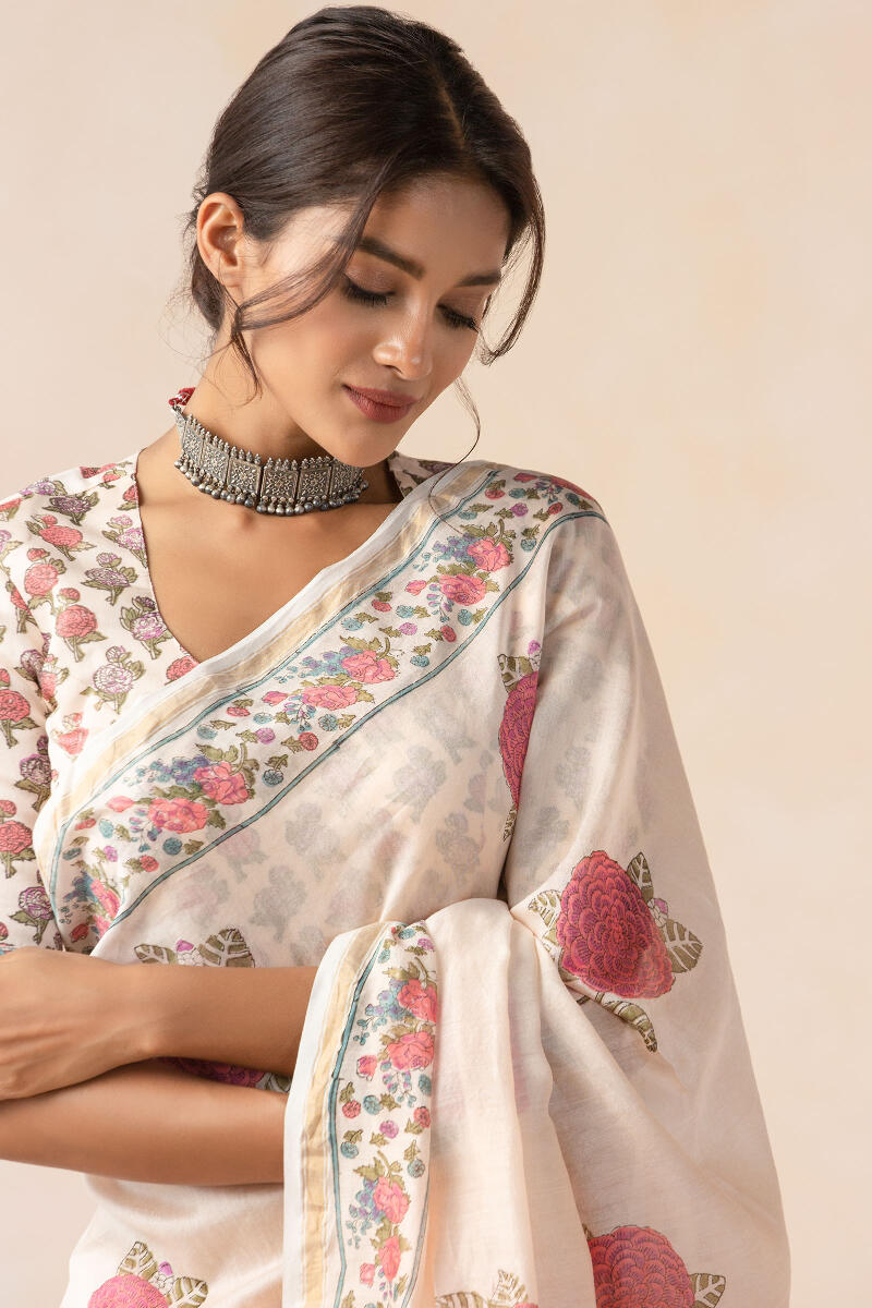 Gulbarg Roheen Chanderi Saree