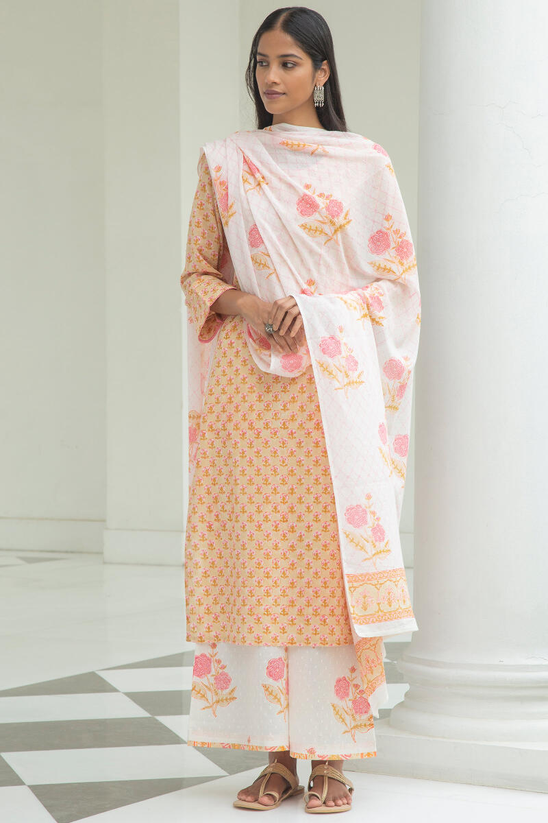 Nazm Nahida Block Printed Dupatta