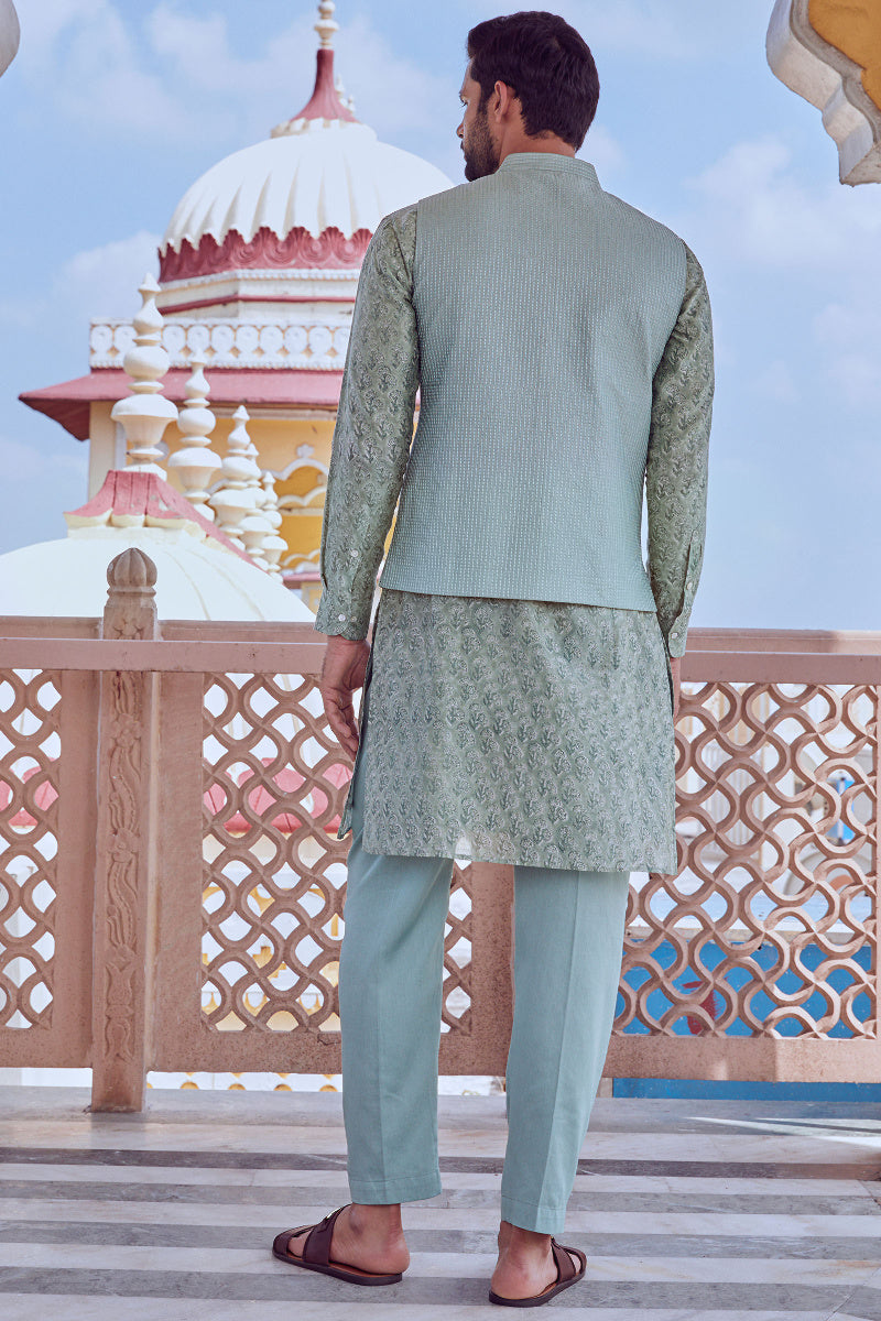 Zafar Chanderi Nehru Jacket