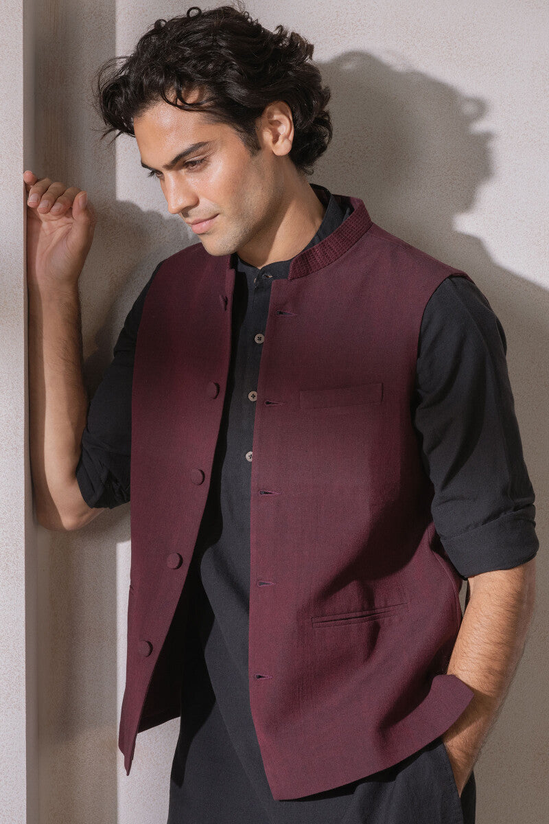 Samar Zain Handloom Nehru Jacket