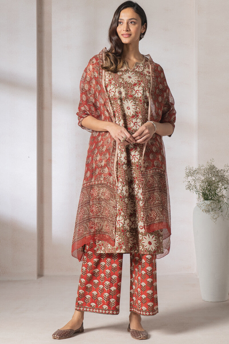 Sehra Safina Bagru Kurta