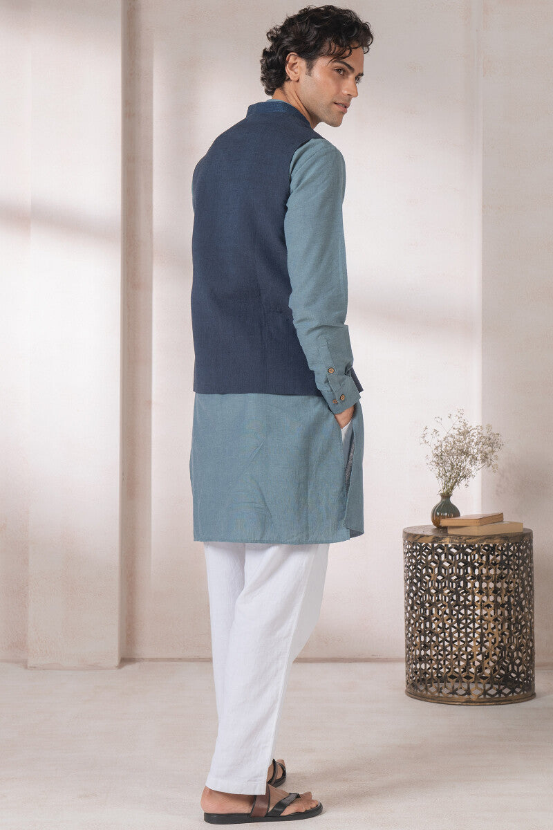 Samar Mihir Handloom Nehru Jacket