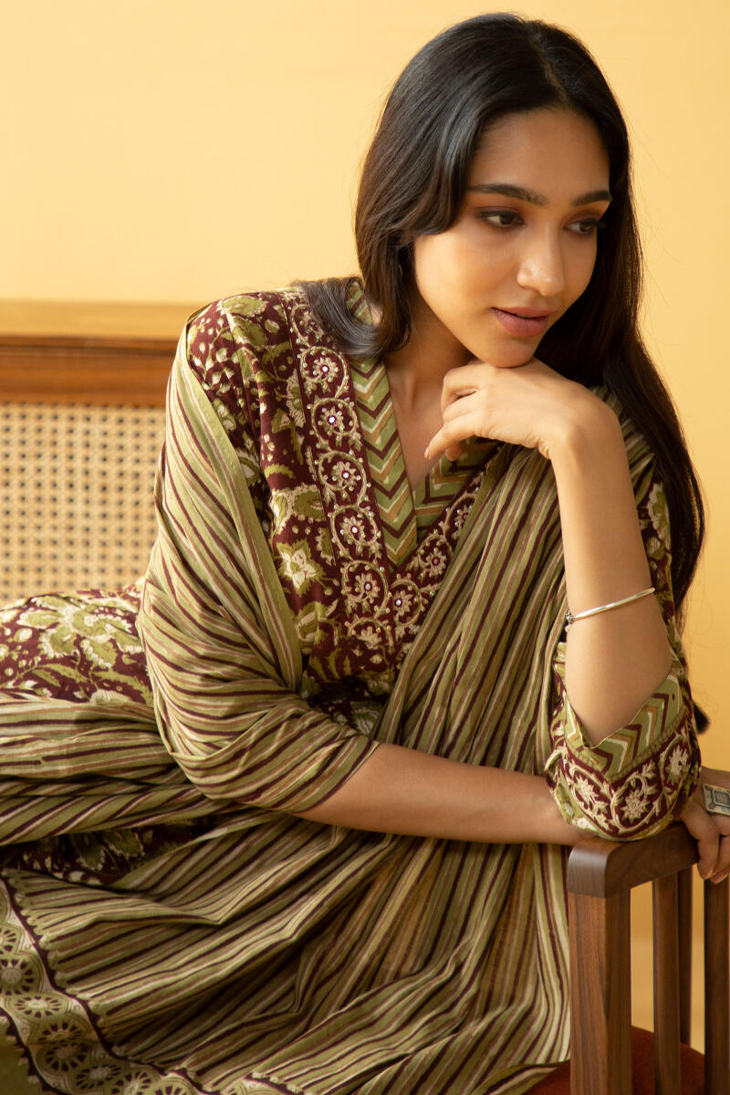 Sehra Mahreen Bagru Dupatta