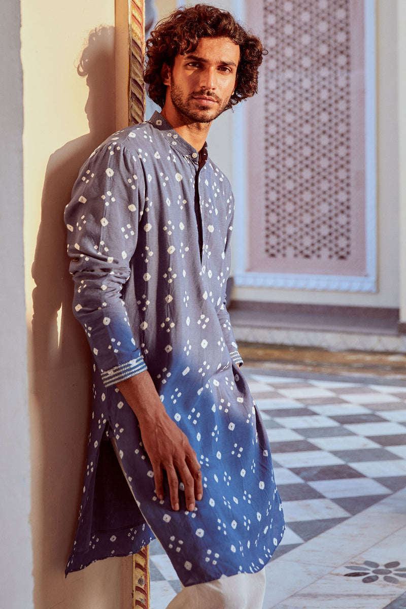 Aatif Modal Bandhej Kurta