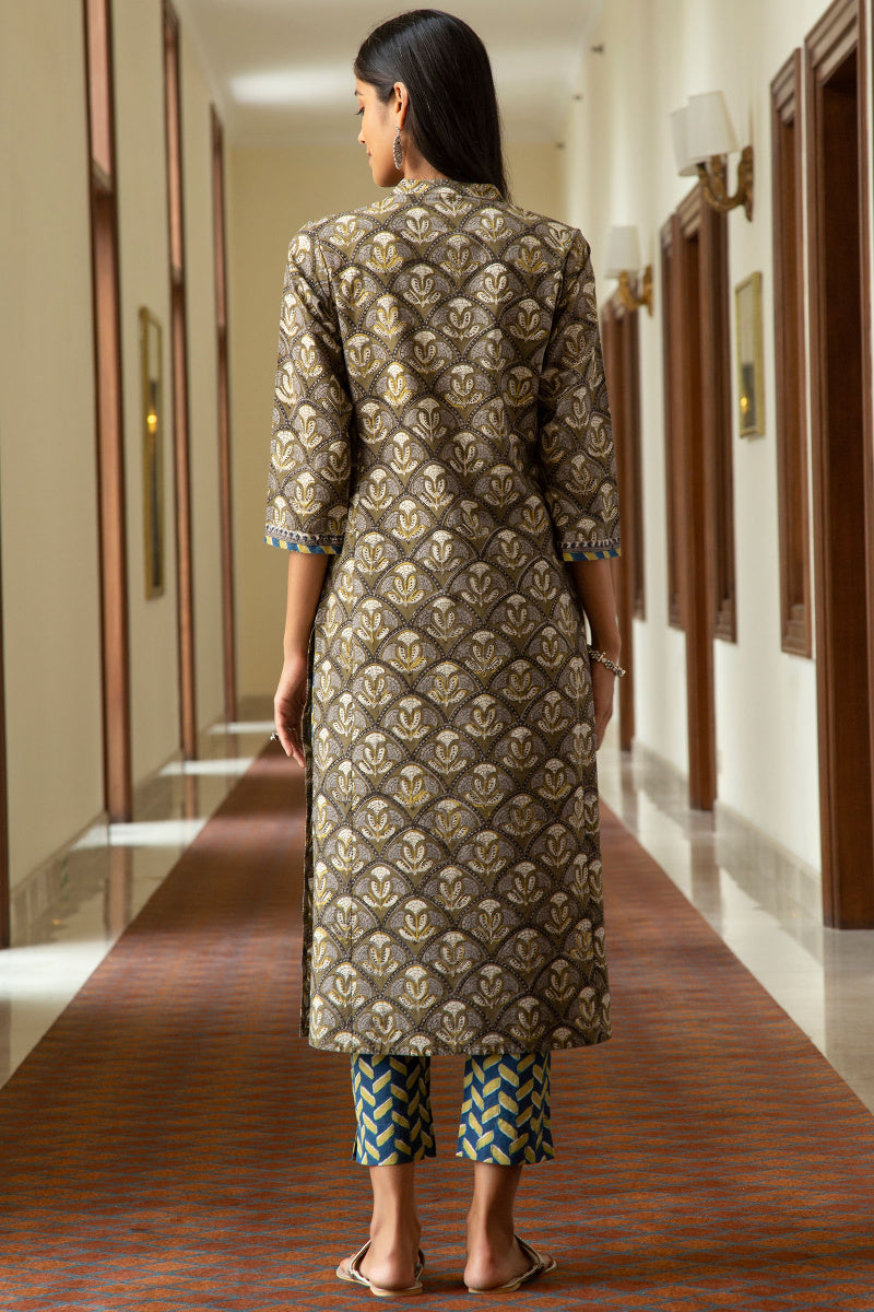 Sehra Nafya Bagru Kurta