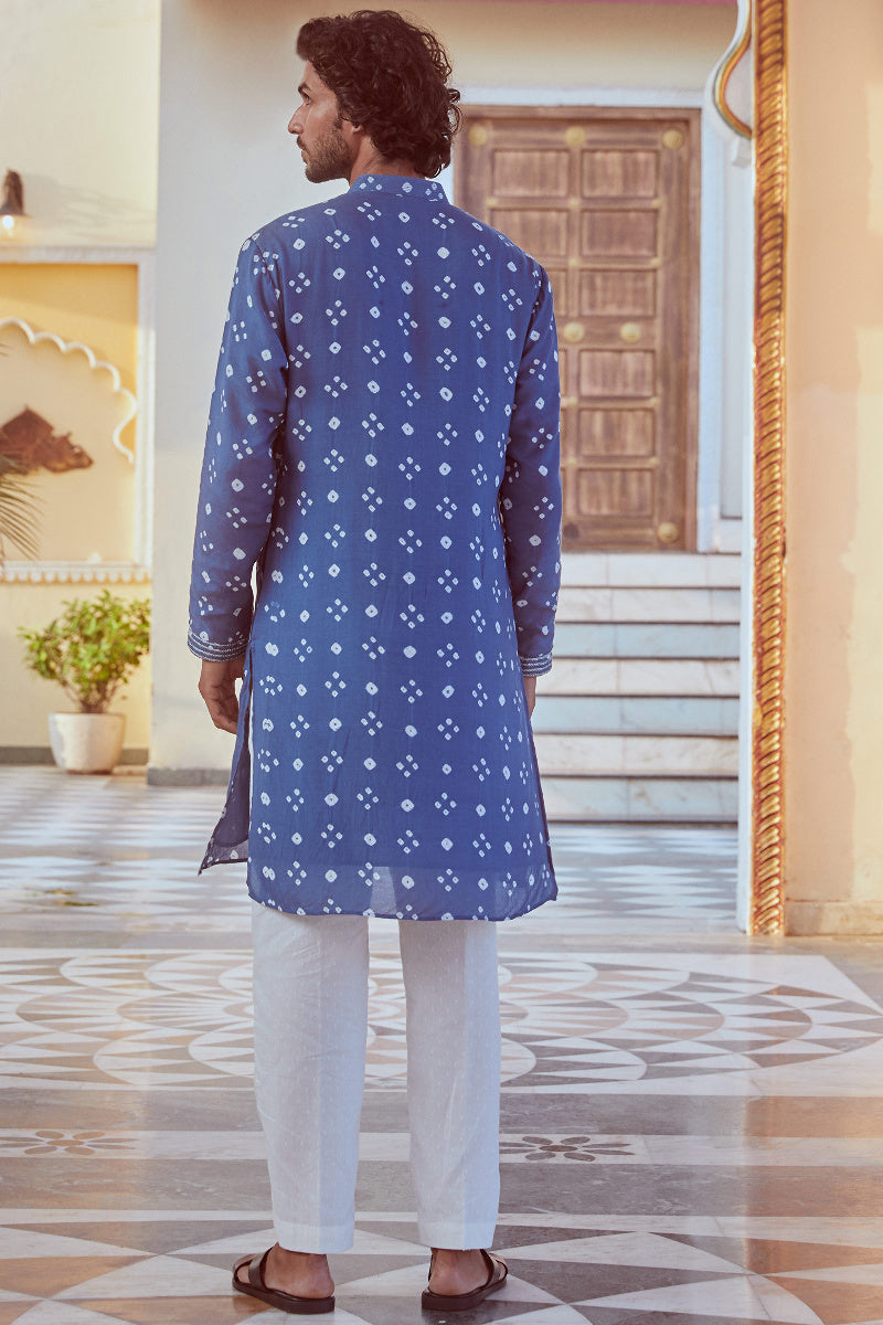Aatif Modal Bandhej Kurta