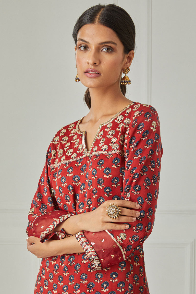 Zubeida Fizah Ajrak Modal Kurta