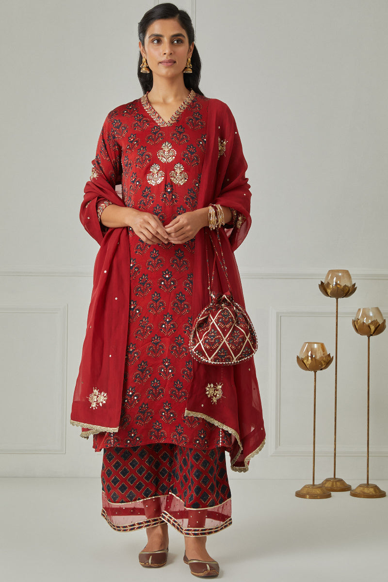 Zubeida Jahanzeb Ajrak Modal Kurta