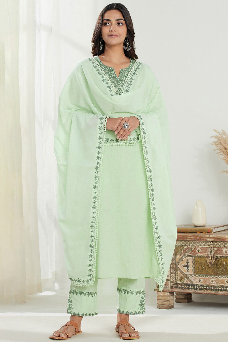 Mirza Gauhar Green Dupatta