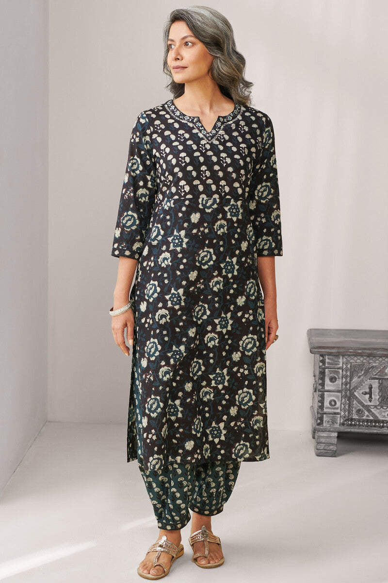 Sehra Naira Bagru Kurta