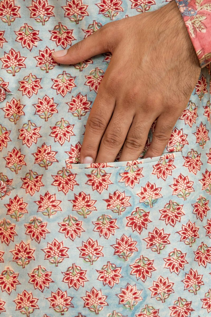 Shirin Zunair Sanganeri Chanderi Nehru Jacket