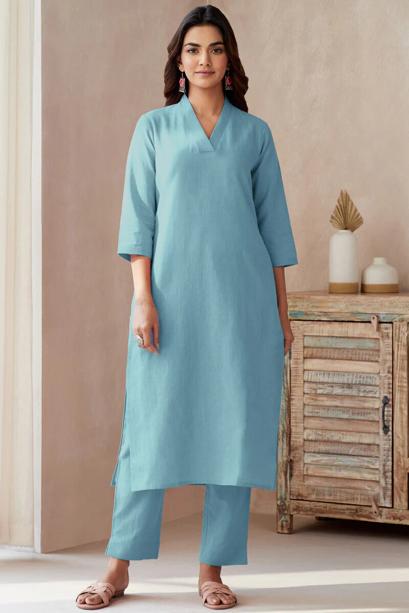 Surplus: Roza Shirin Blue Kurta