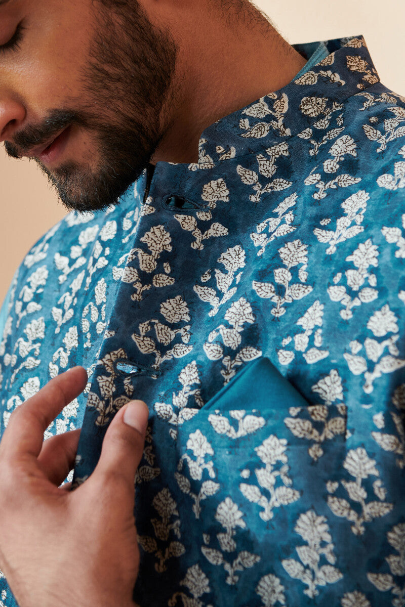Shirin Zain Chanderi Nehru Jacket