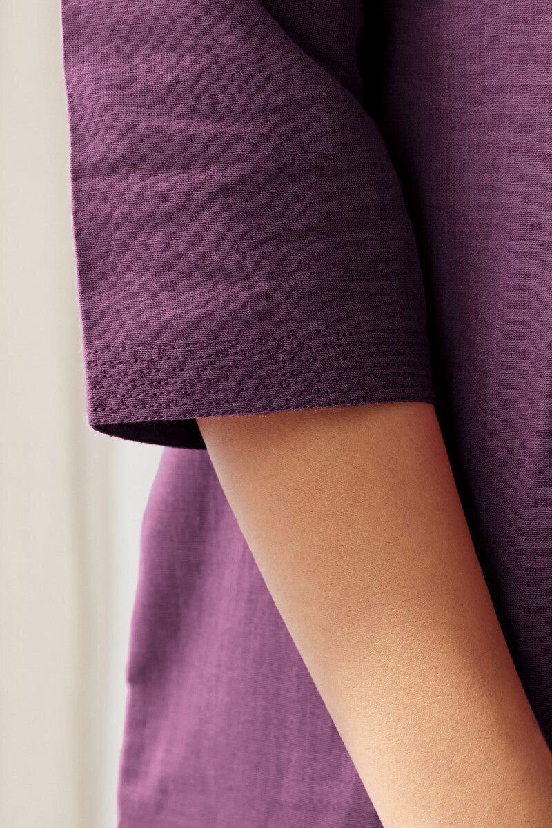 Roza Seher Wine Kurta