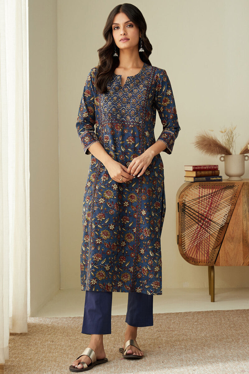 Sehra Kaira Bagru Kurta