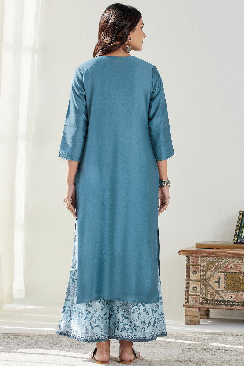 Gauhar Maira Blue Chanderi Kurta