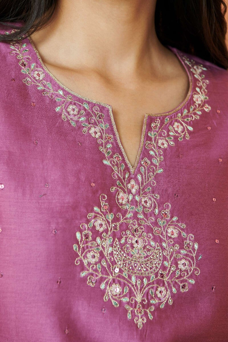 Shirin Aiza Chanderi Kurta