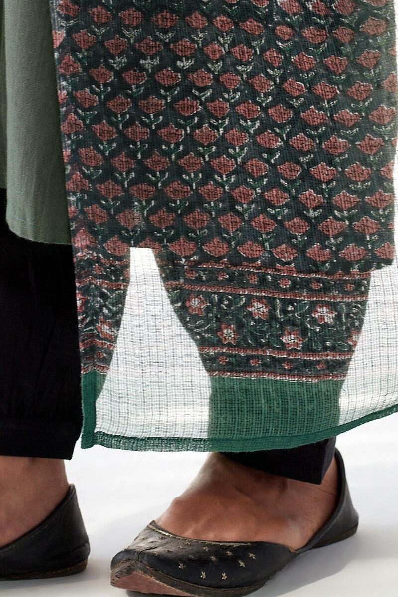 Nasrine Rehmat Green Sanganeri Kota Dupatta