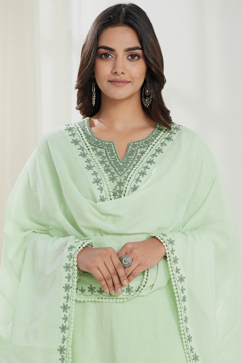 Mirza Gauhar Green Dupatta