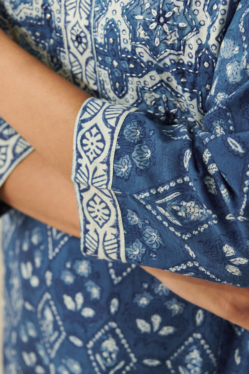 Sehra Mehnaz Indigo Kurta