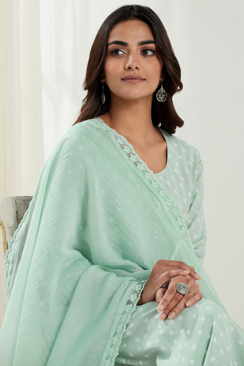 Gauhar Afroza Blue Cotton Silk Dupatta