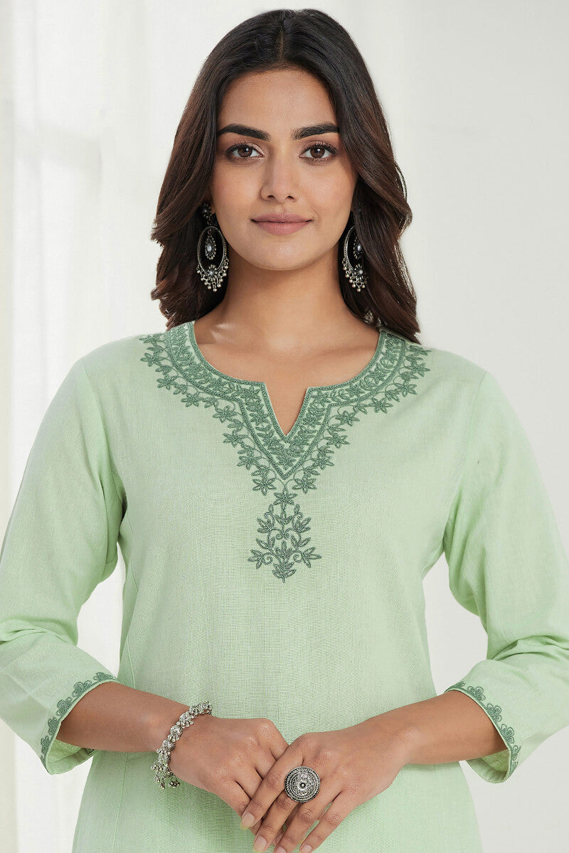 Mirza Gauhar Flax Cotton Kurta