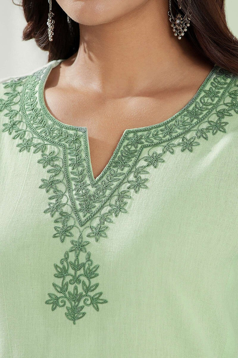 Mirza Gauhar Flax Cotton Kurta