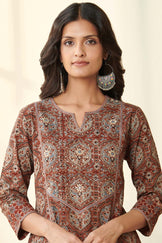 Sehra Suhani Ajrak Kurta
