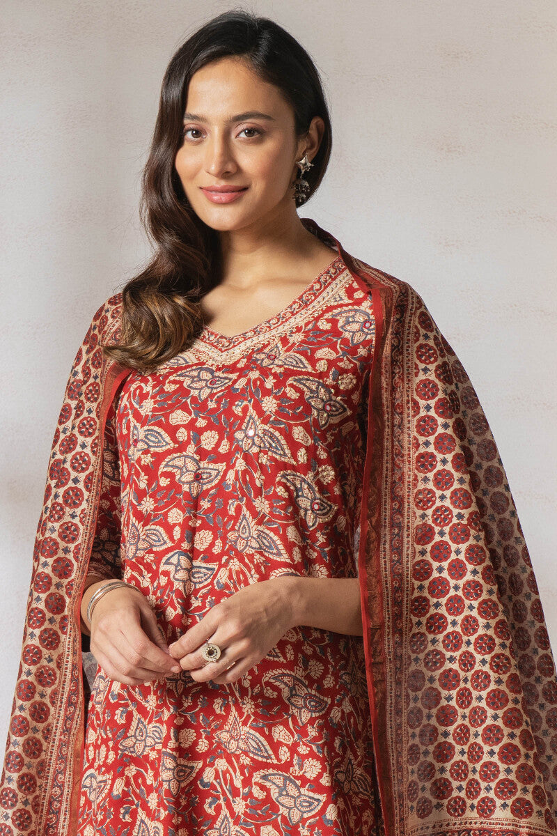Sehra Darya Bagru Chanderi Dupatta
