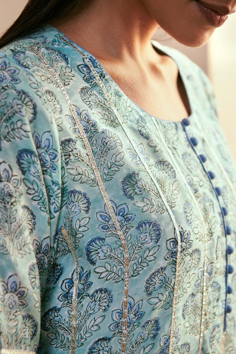 Gauhar Zainab Modal Short Sanganeri Kurta