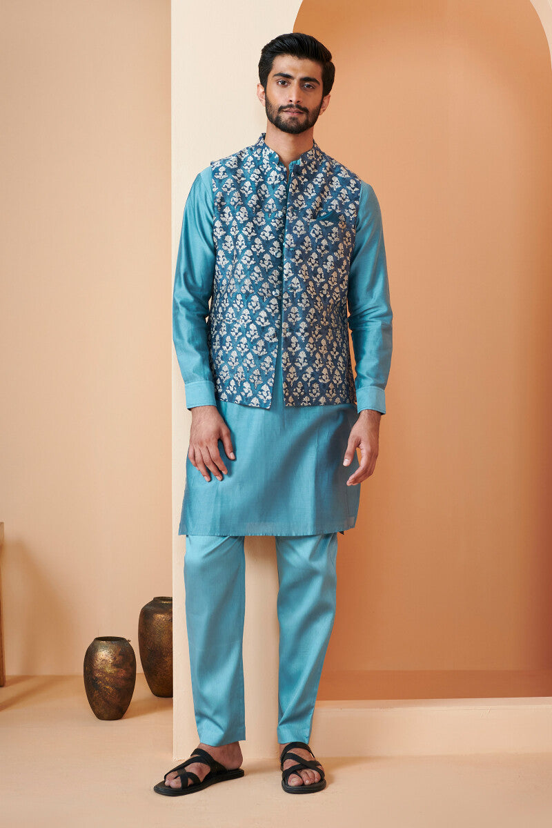 Shirin Zain Chanderi Nehru Jacket
