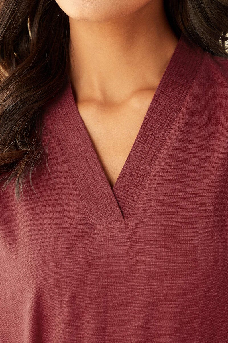 Roza Seher Red Kurta