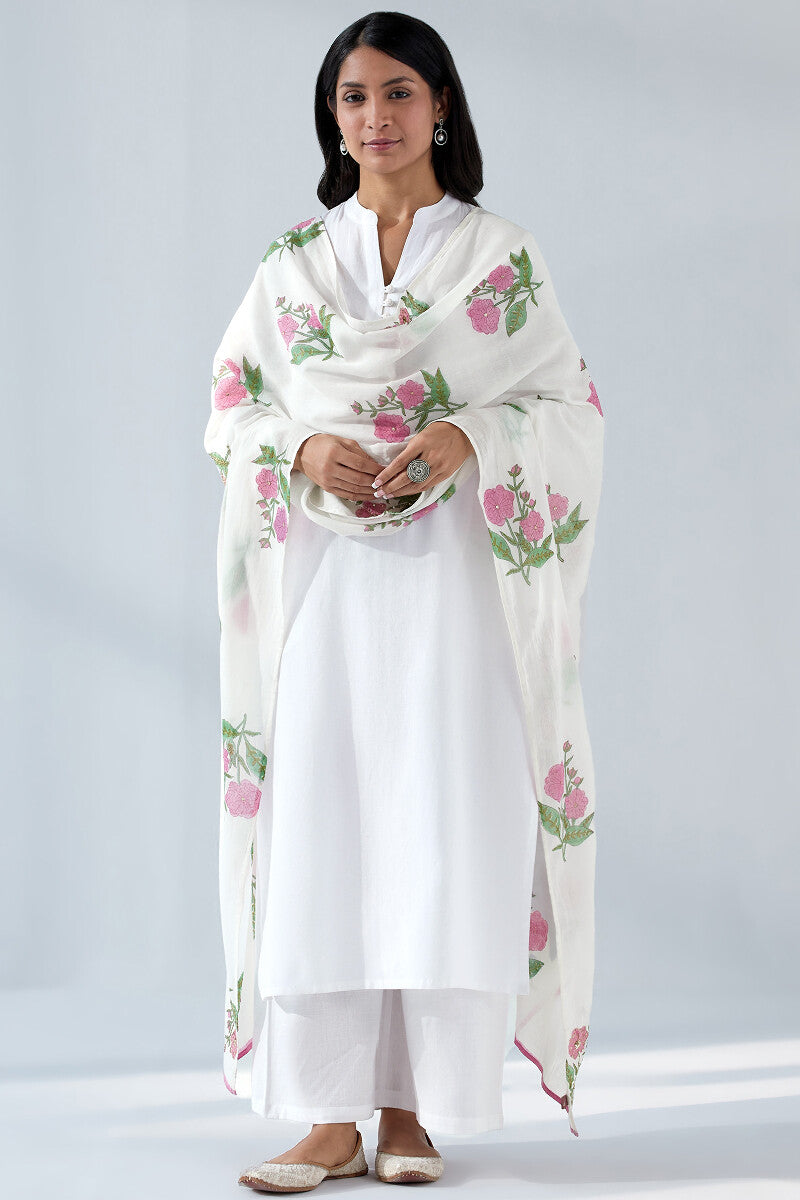 Nasrine Rehmat White Handloom Kurta