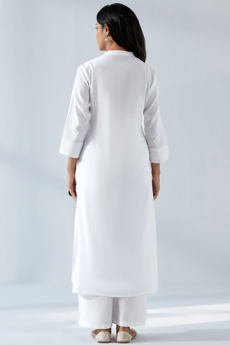 Nasrine Rehmat White Handloom Kurta