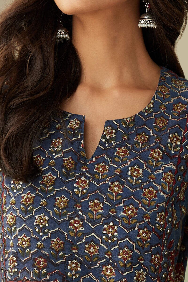 Sehra Kaira Bagru Kurta