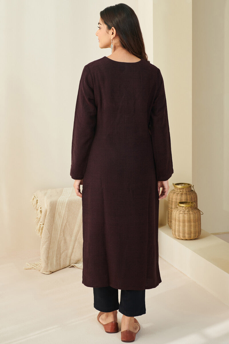 Naadirah Kashaf Faux Wool Handloom Kurta